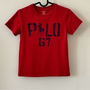 Polo by Ralph Lauren Kids Red Graphic Tee Size 7